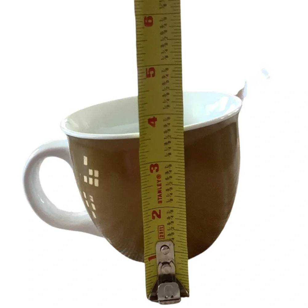 Starbucks 2014 Let There Be Bright 14 oz Gold and White Coffee Mug